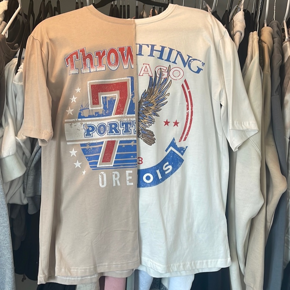 Split color shirt